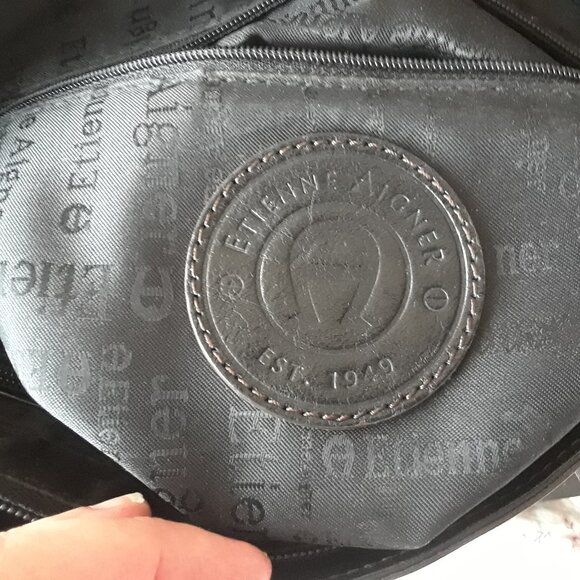 Vintage Etienne Aigner Leather Shoulder Bag - Picture 9 of 16